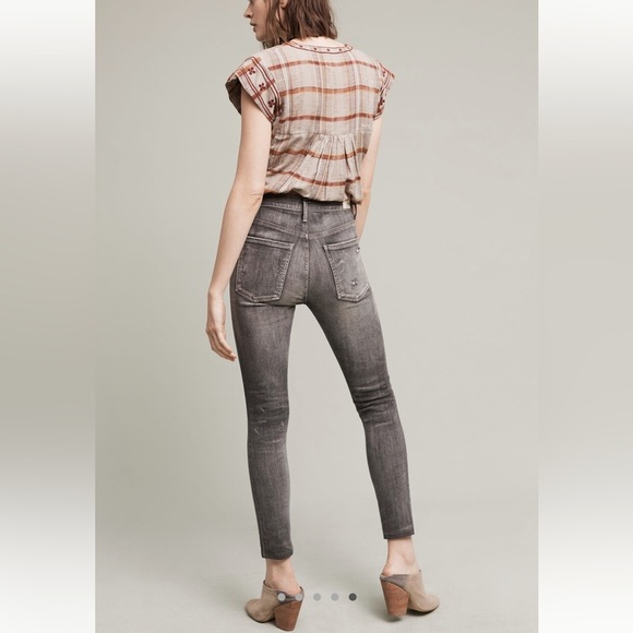 ALL SAINTS Grace Skinny Ankle Jean Washed Black Mid Rise - Picture 2 of 12